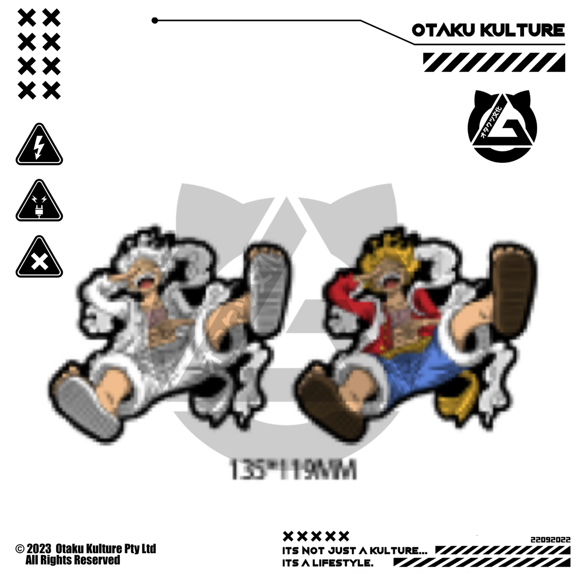 LUFFY GEAR 5 LAUGHING 3D MOTION STICKER