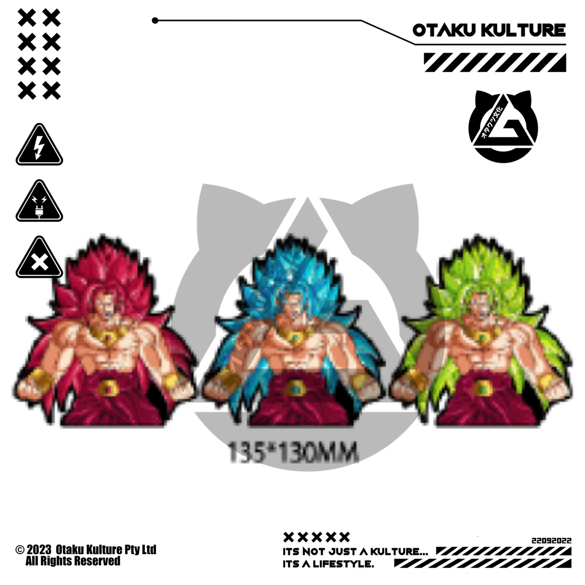 BROLY POWER UP 3D MOTION STICKER