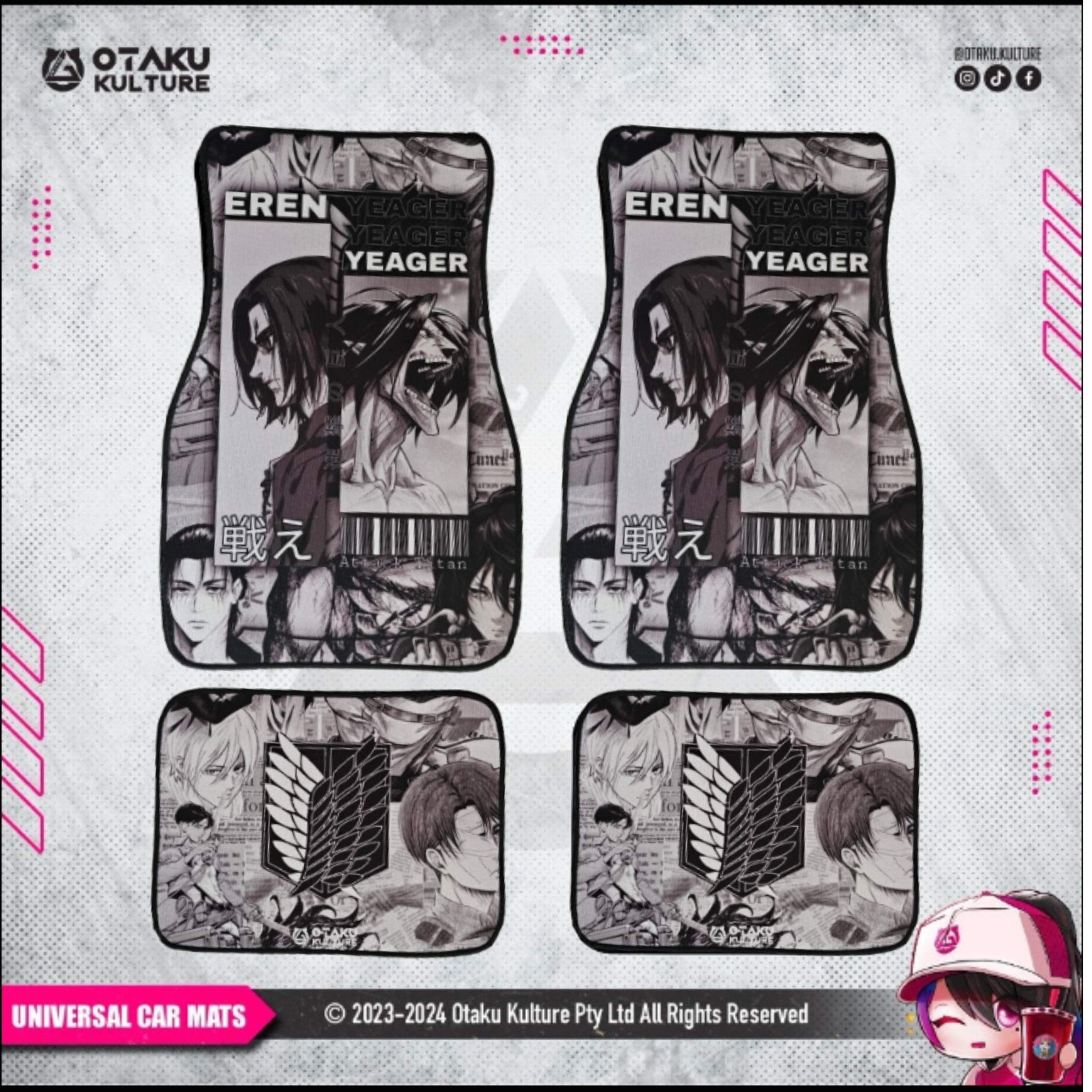 EREN YEAGER CAR MAT