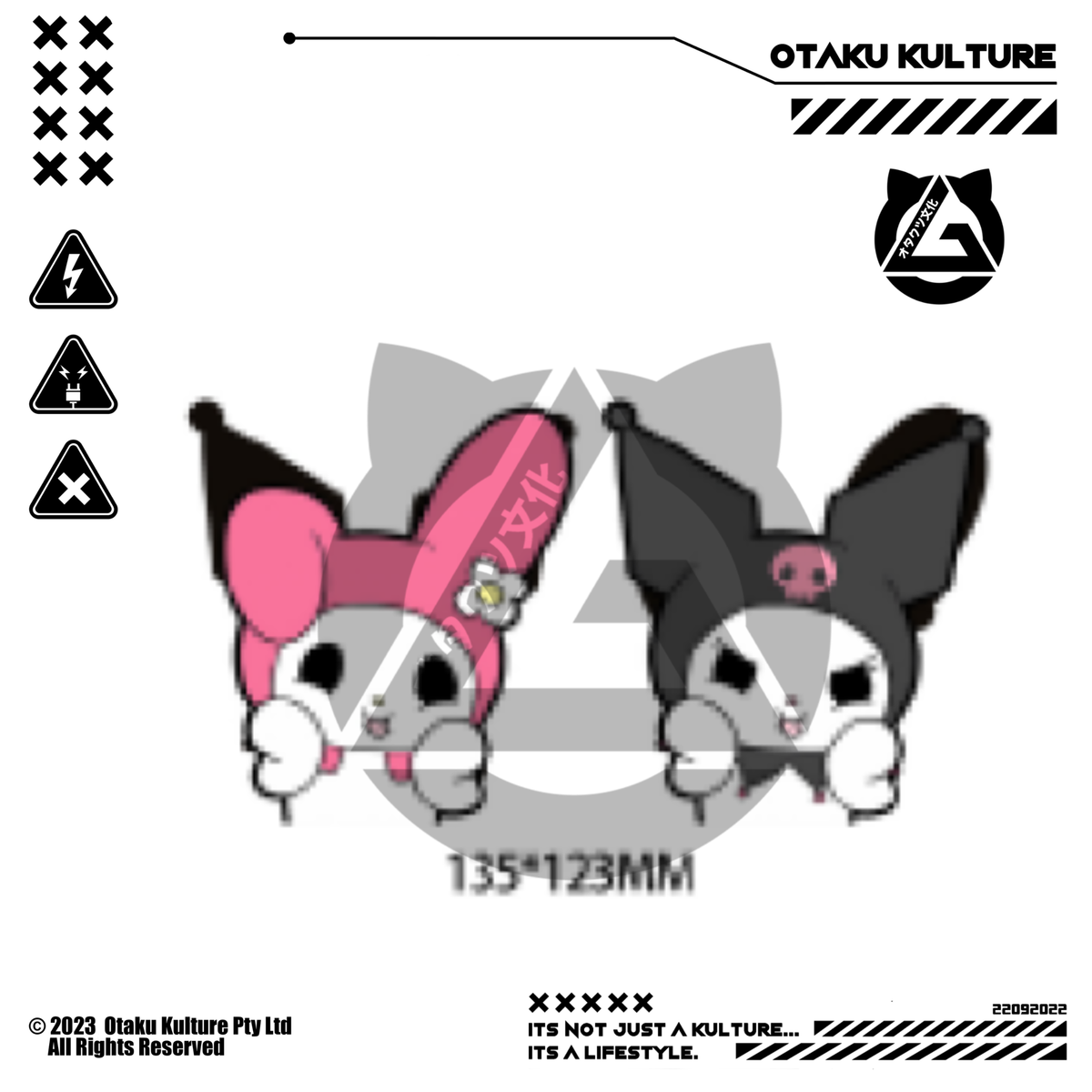 KUROMI/MY MELODY 3D MOTION STICKER