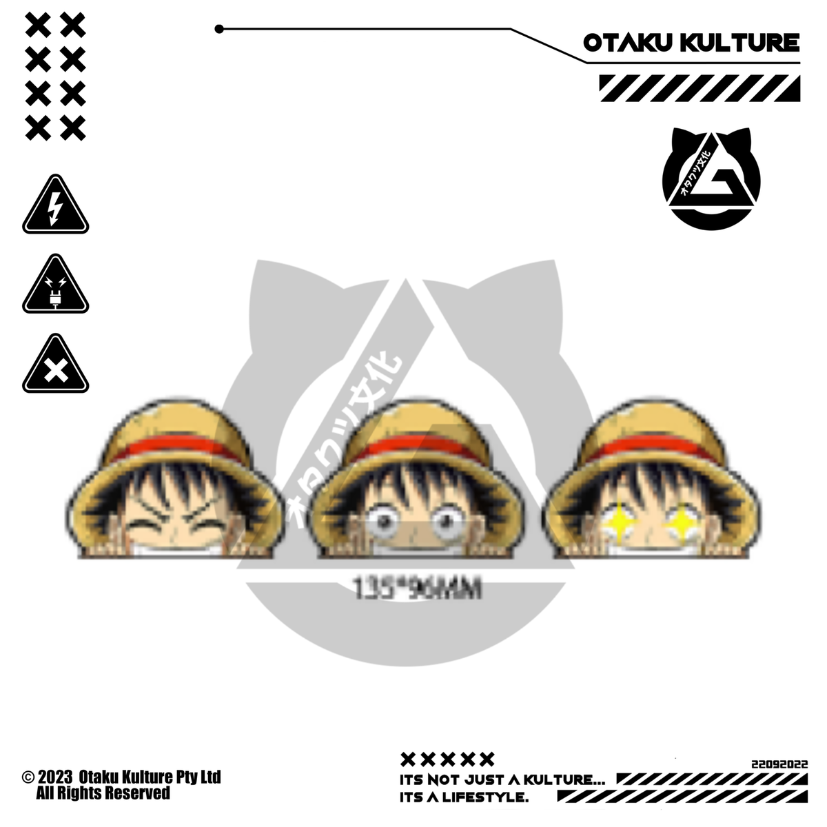 LUFFY STAR EYES 3D MOTION STICKER