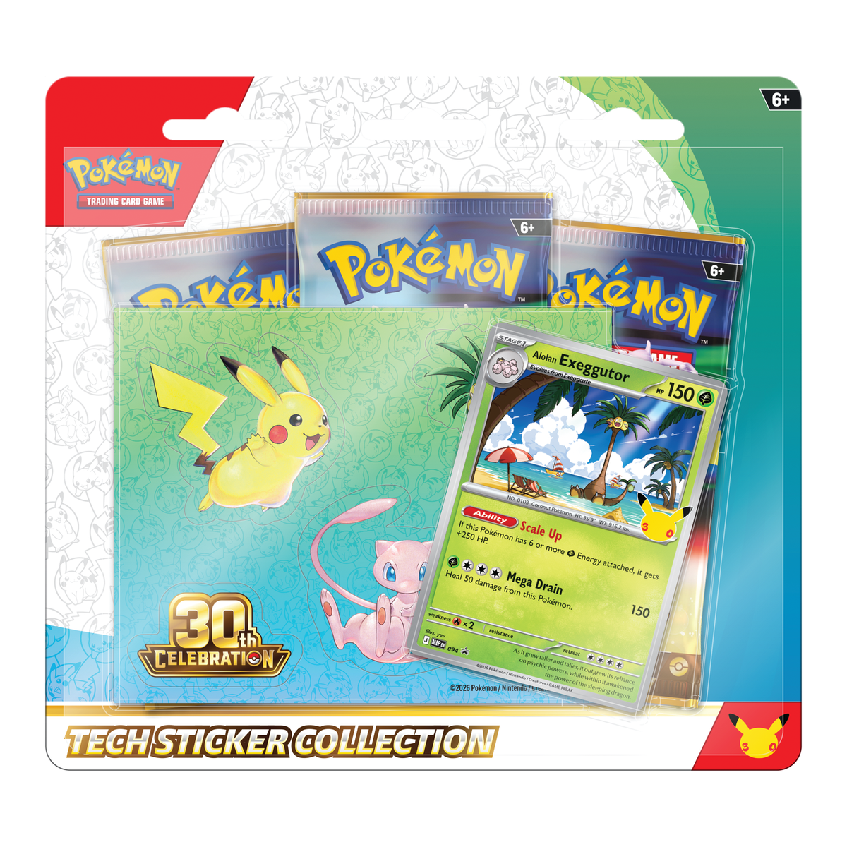 Pokémon TCG: 30th Celebration Tech Sticker Collection, Alolan Exeggutor