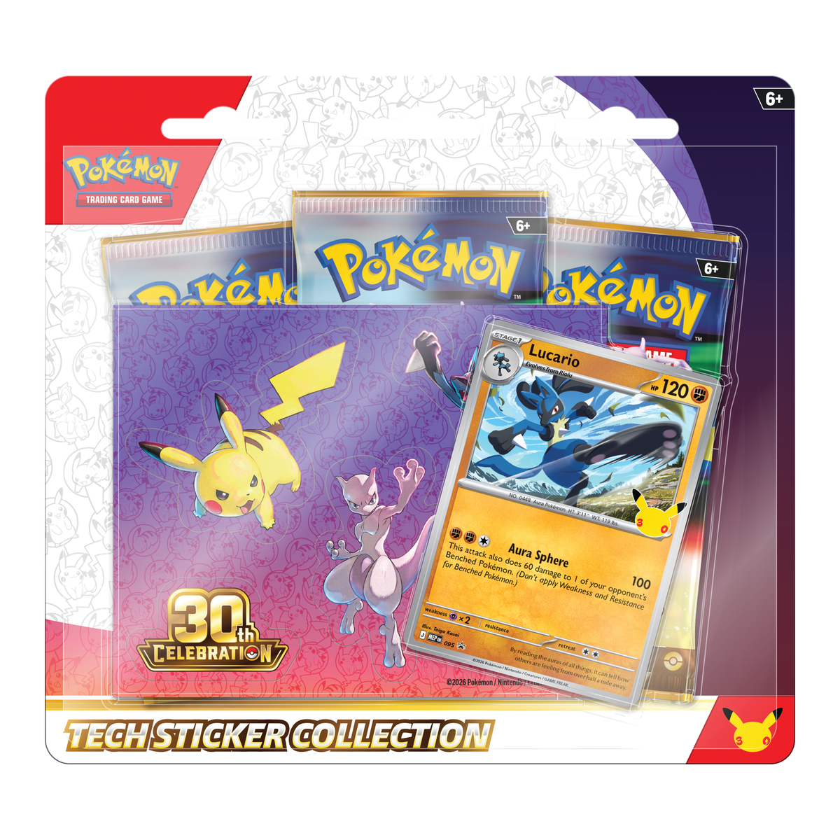 Pokémon TCG: 30th Celebration Tech Sticker Collection, Lucario