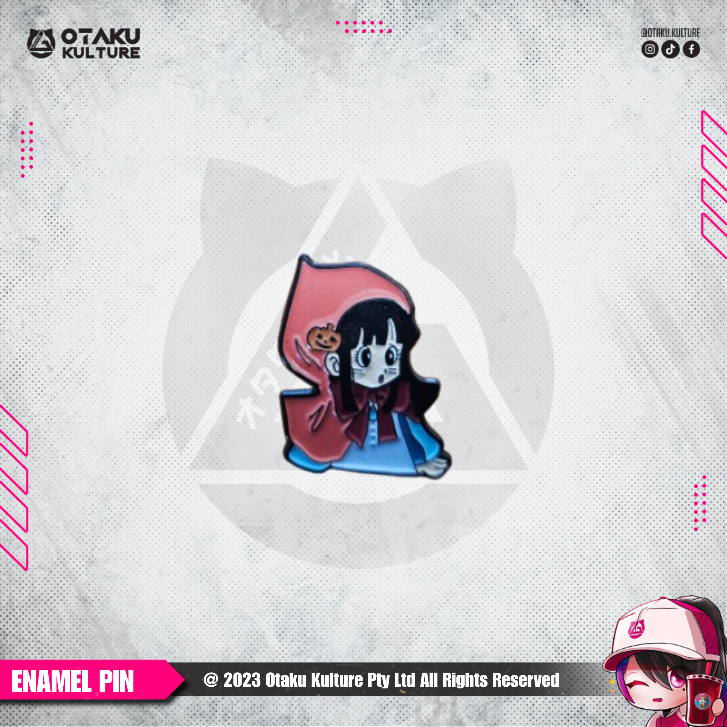 LITTLE RED RIDING HOOD ENAMEL PIN