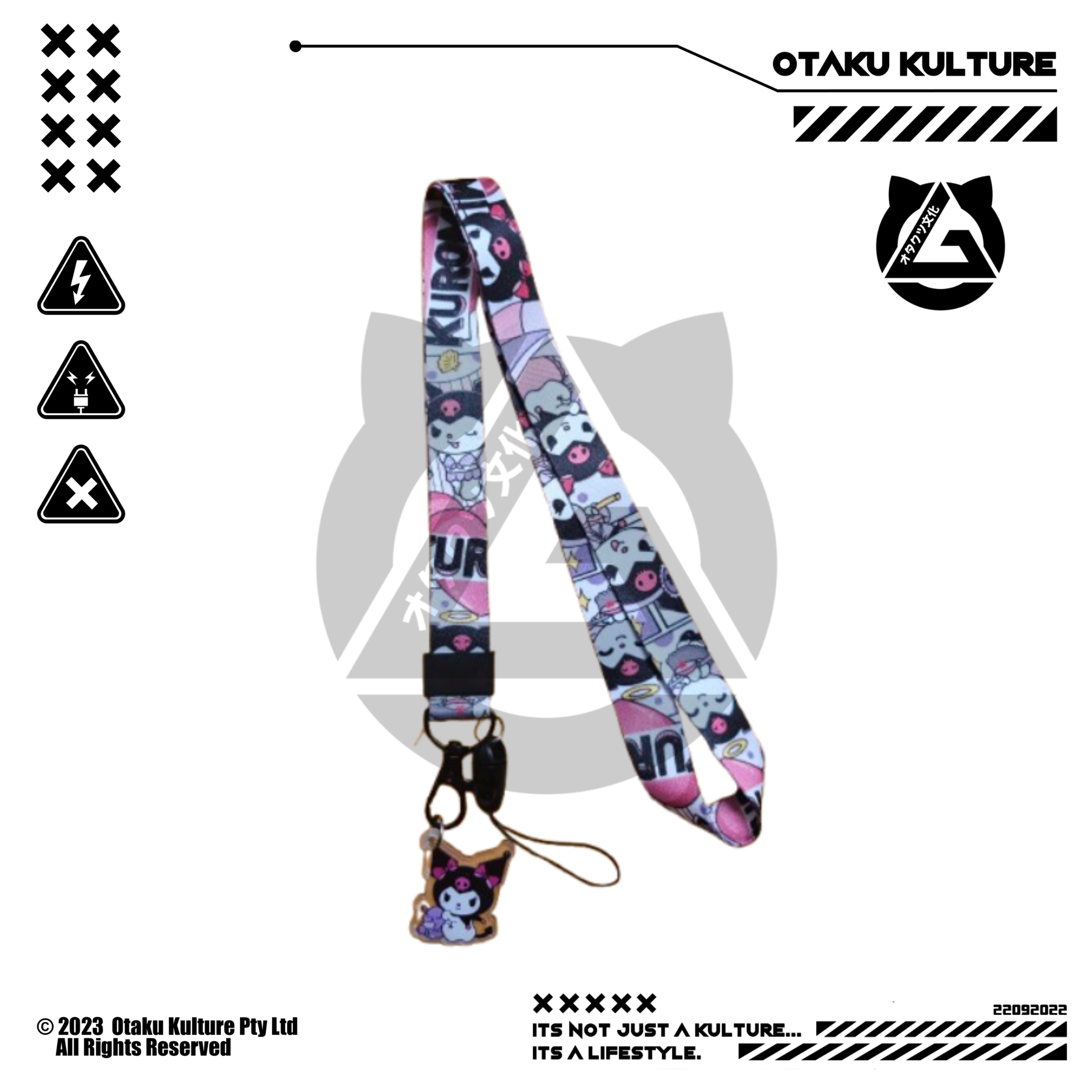 KUROMI PINK HEARTS LANYARD