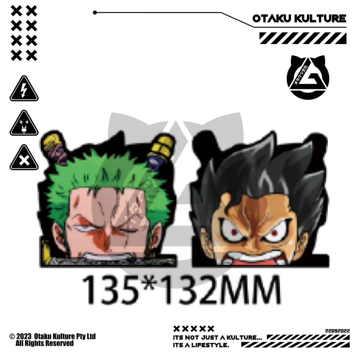 ZORO/LUFFY 3D MOTION STICKER
