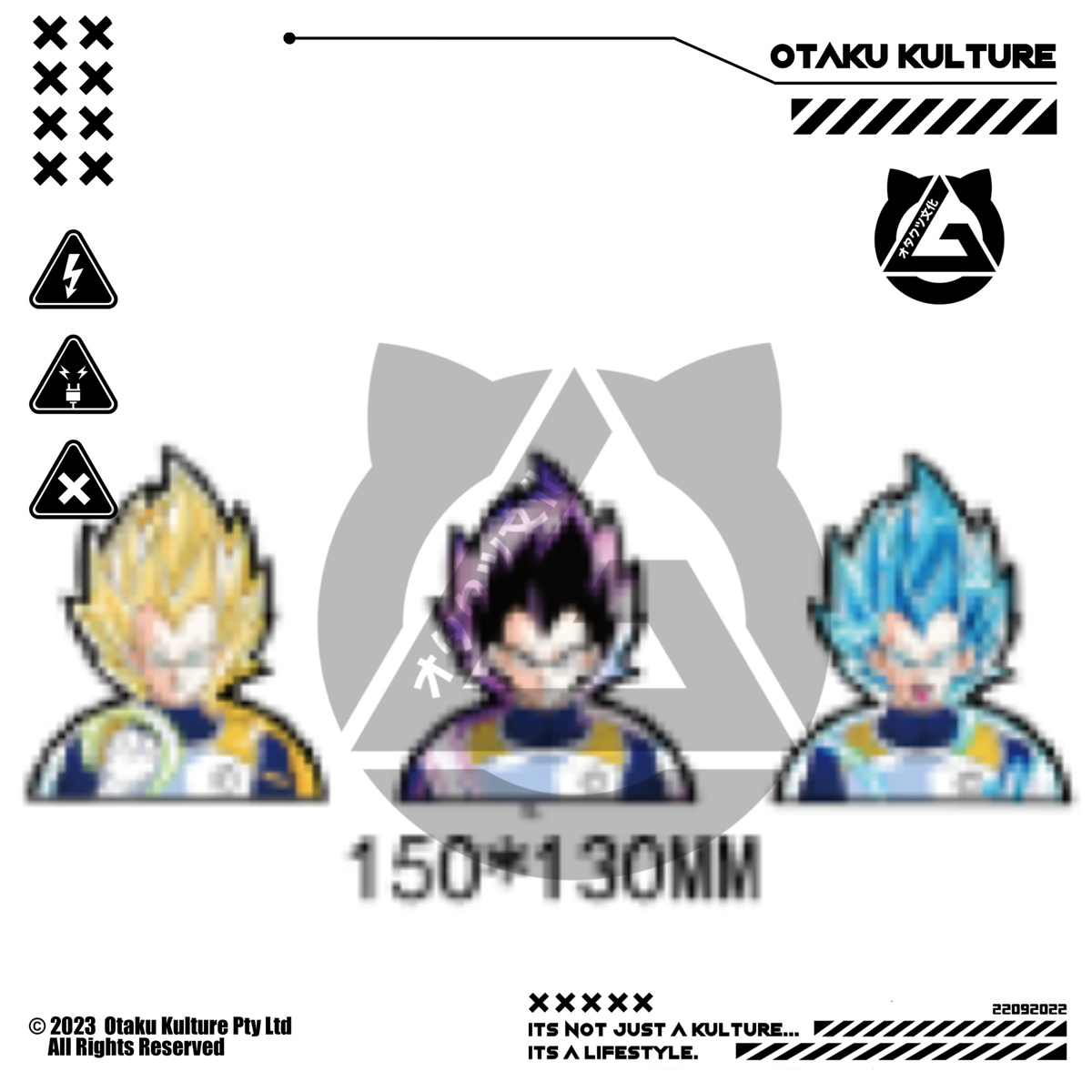 VEGETA SS 3D MOTION STICKER