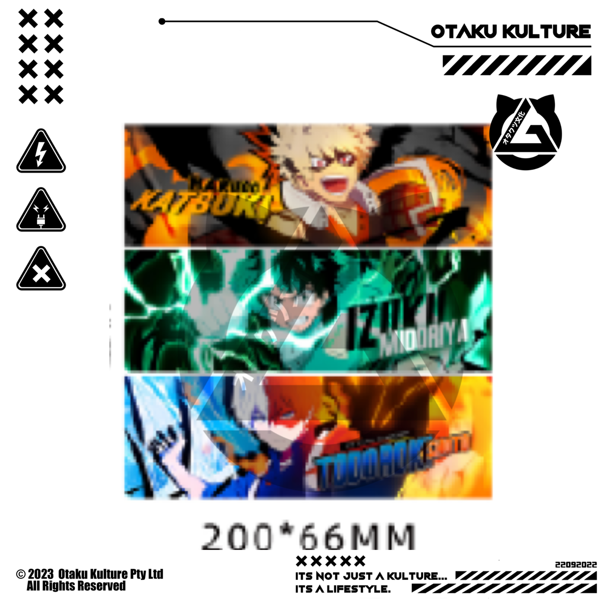 DEKU/TODOROKI/BAKUGO SLAB 3D MOTION STICKER