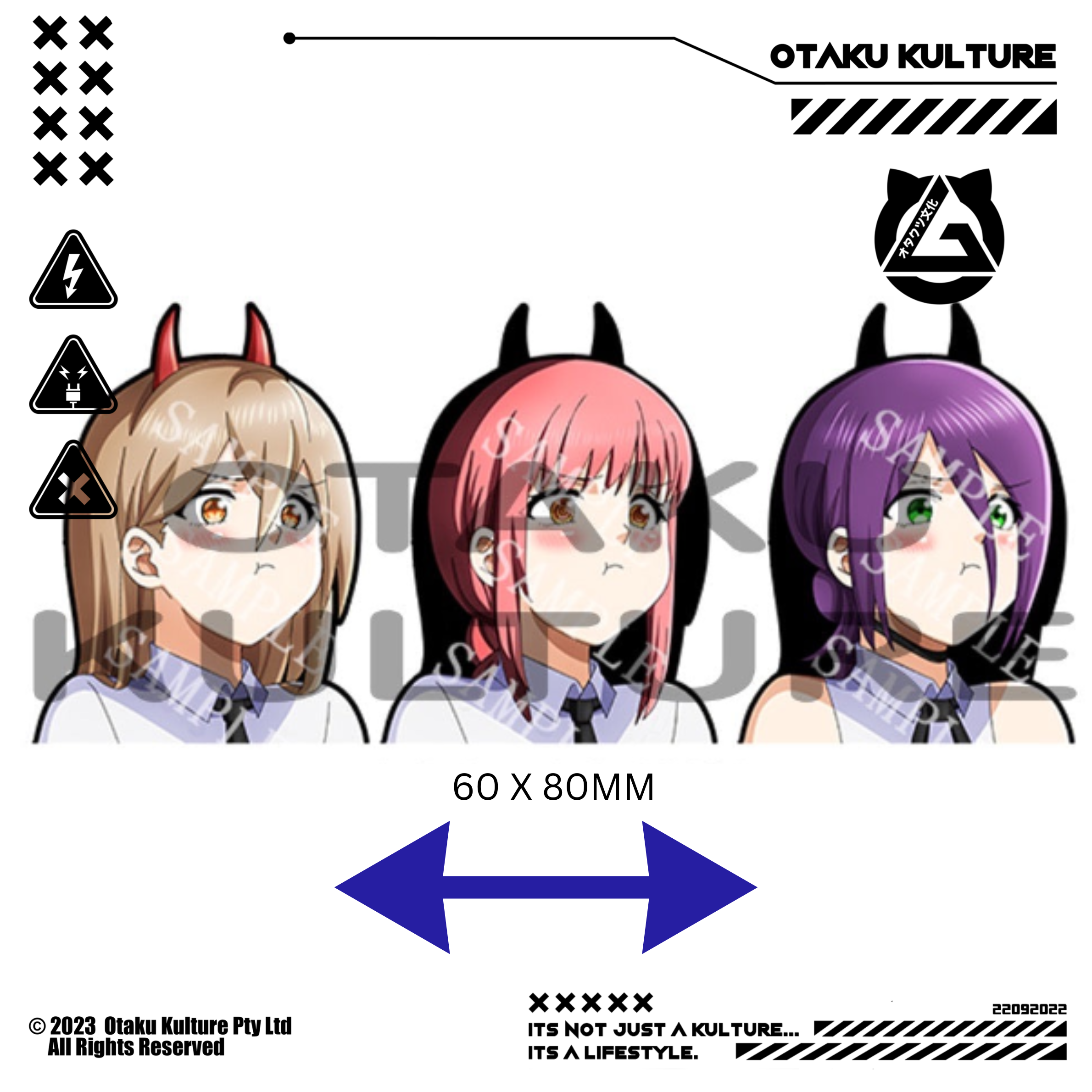 MINI POWER/MAKIMA/REZE POUT 3D MOTION STICKER