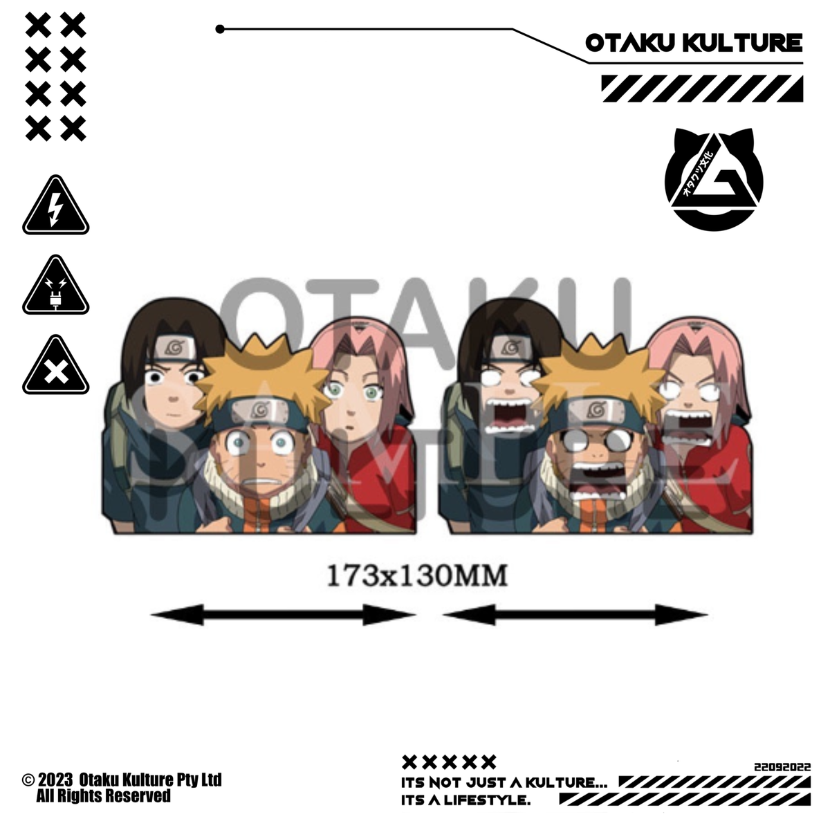 NARUTO/SASUKE/SAKURA 3D MOTION STICKER