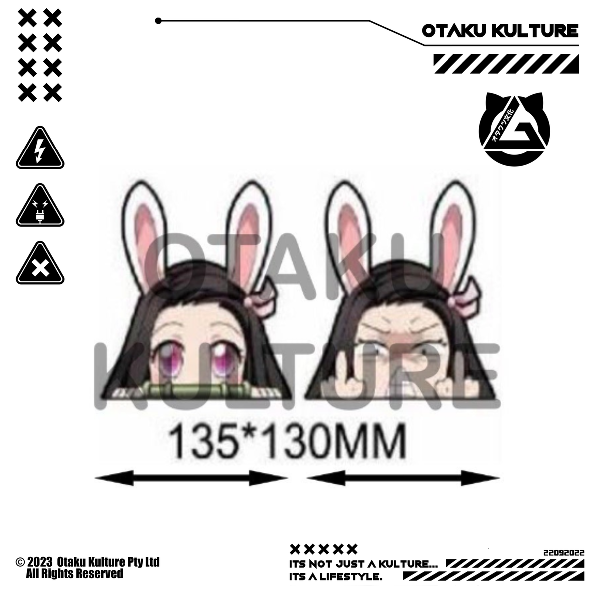 NEZUKO BUNNY F*CK YOU 3D MOTION STICKER