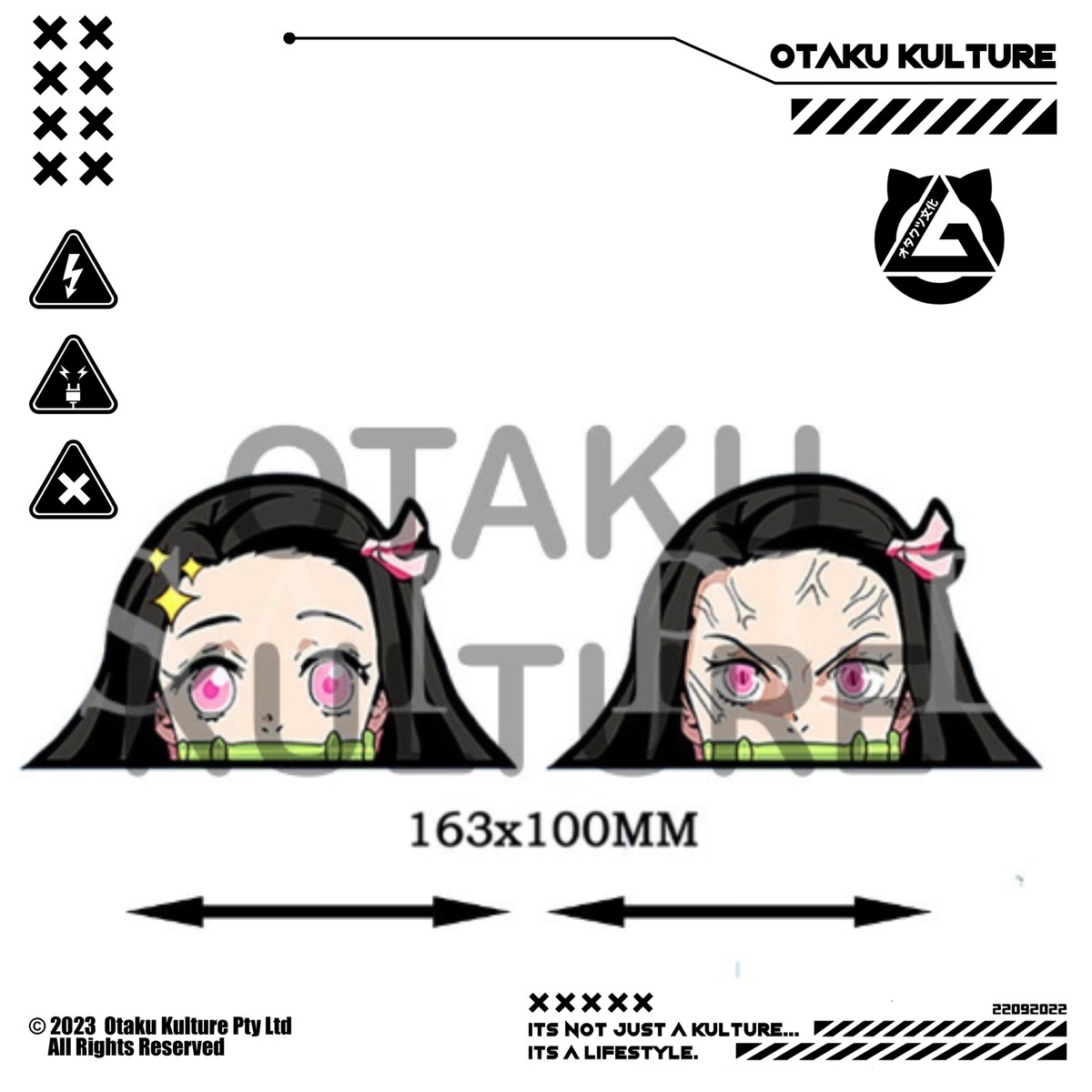 NEZUKO HALF FACE 3D MOTION STICKER