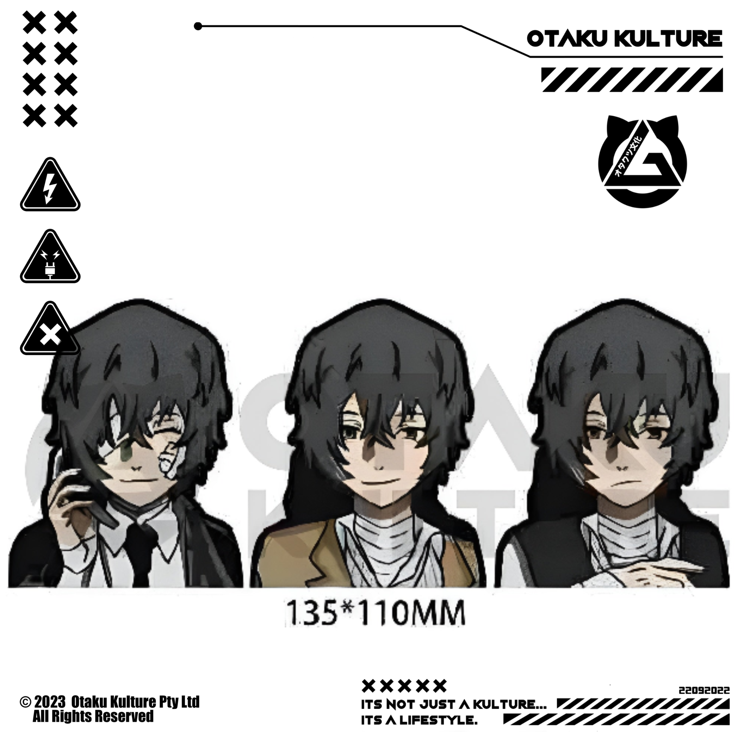 OSAMU DAZAI PHONE 3D MOTION STICKER