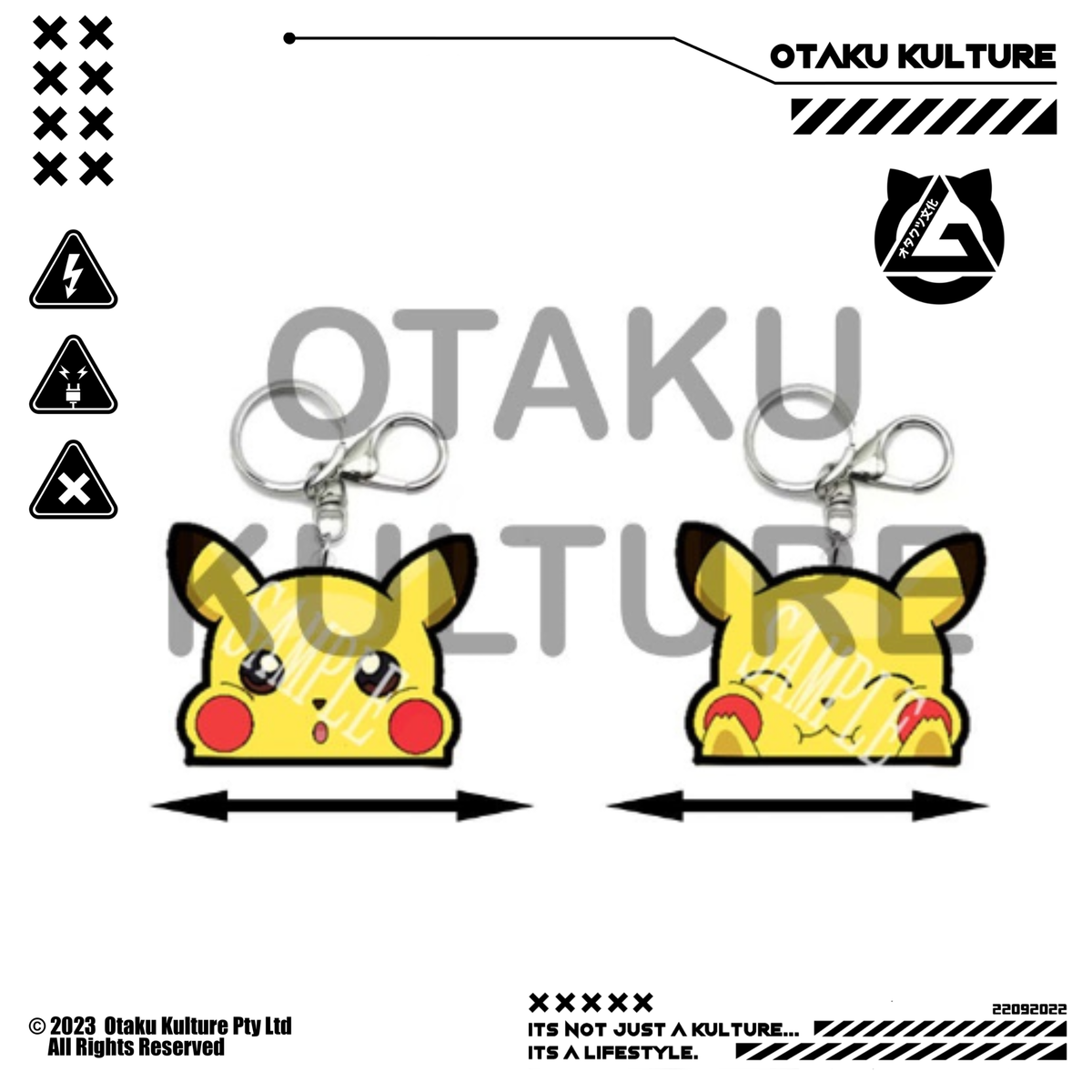 PIKACHU CHEEKS 3D MOTION KEYCHAIN