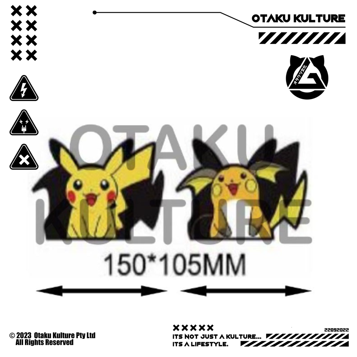 PIKACHU/RAICHU 3D MOTION STICKER