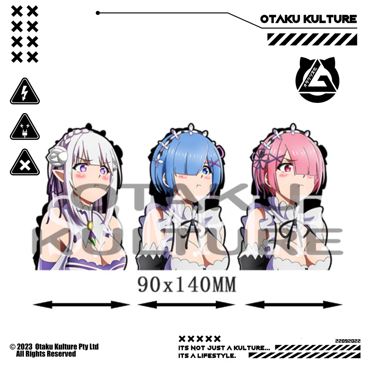 REM/RAM/EMILIA POUT 3D MOTION STICKER