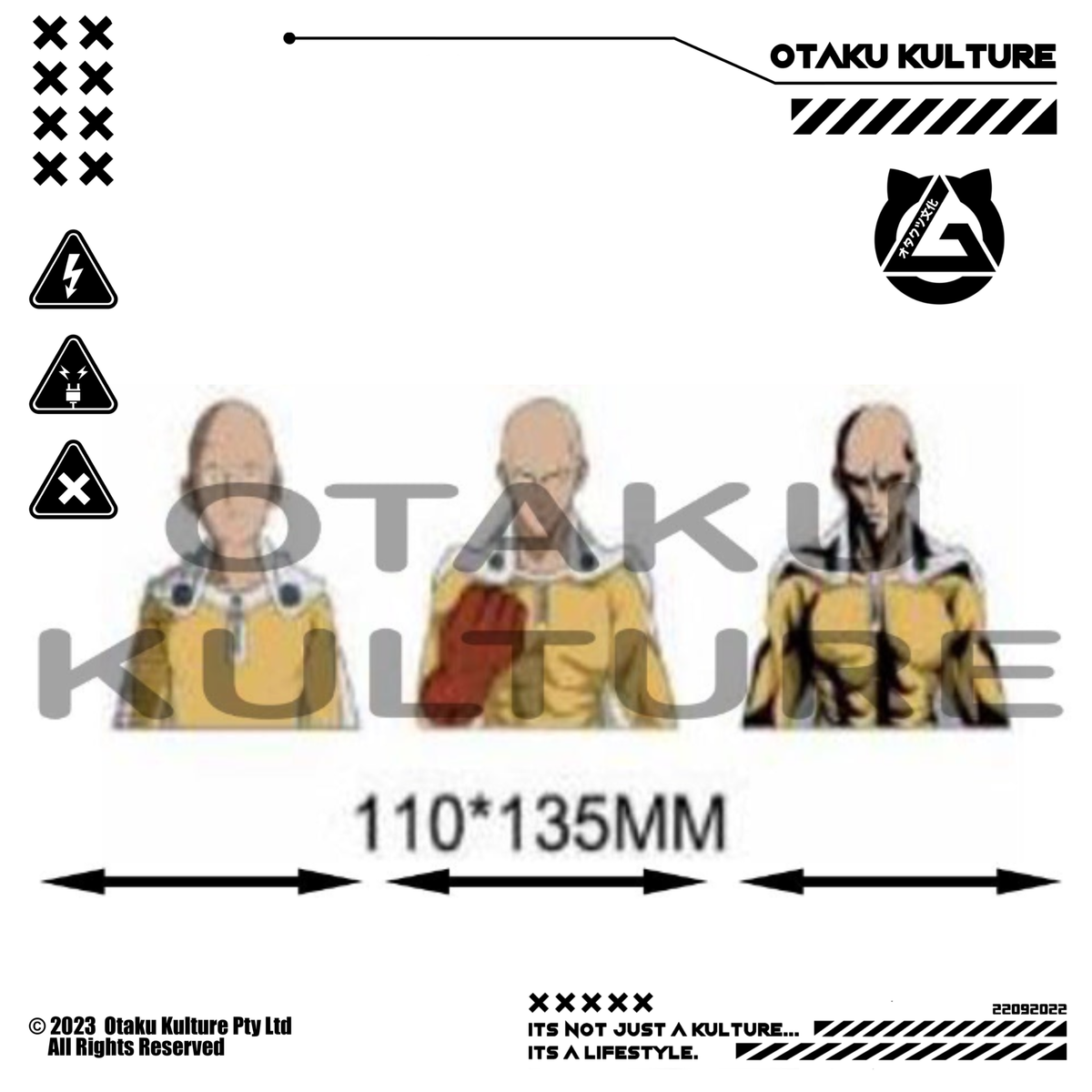 SAITAMA RIPPED 3D MOTION STICKER