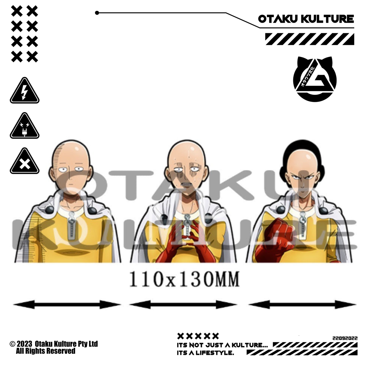 SAITAMA WORRIED 3D MOTION STICKER