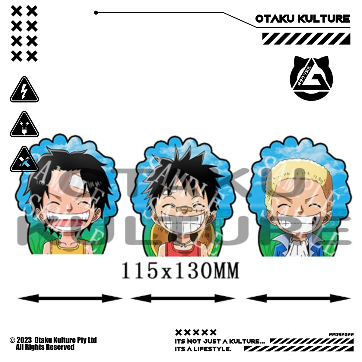 SANJI/LUFFY/ZORO AS KIDS 3D MOTION STICKER