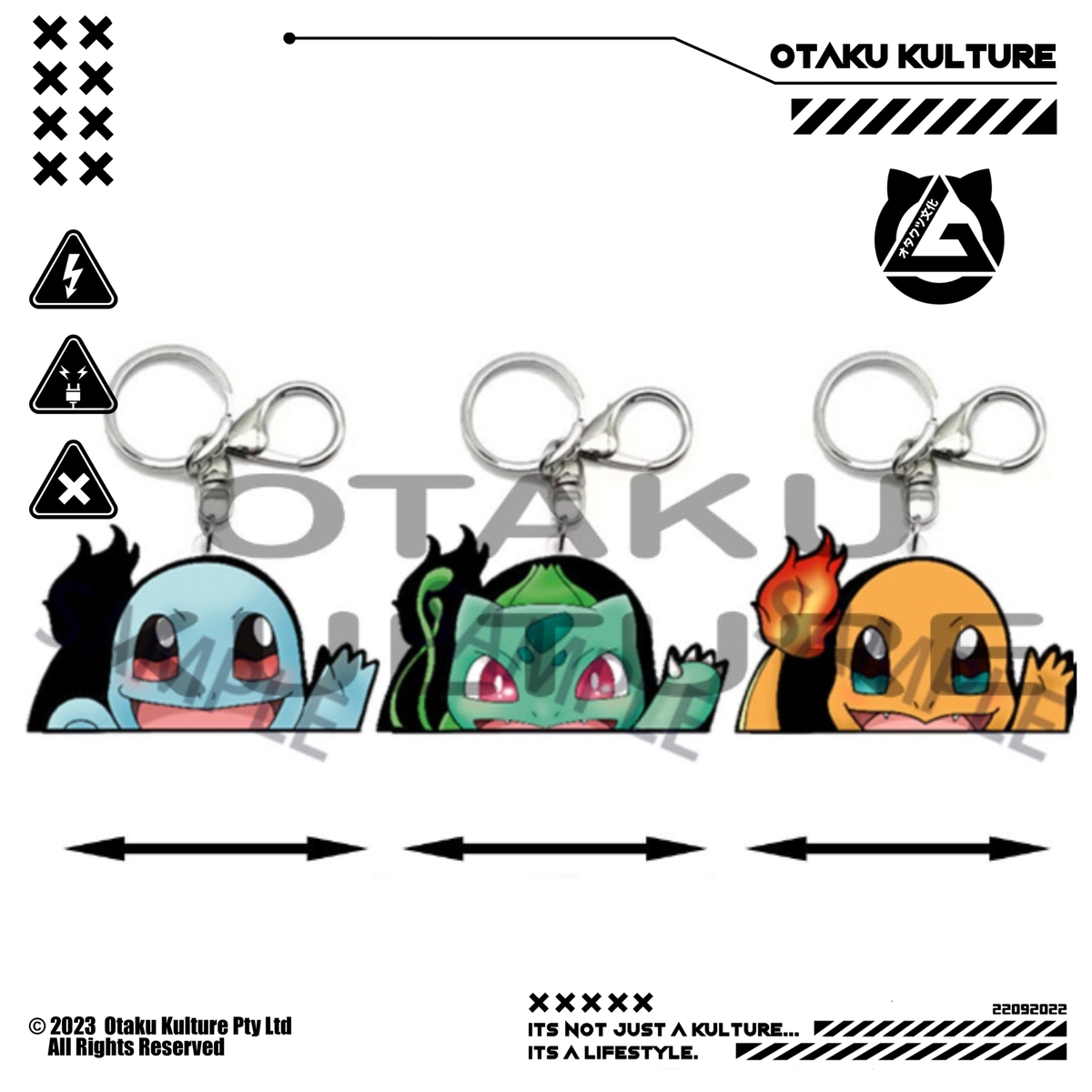 STARTER POKEMON 3D MOTION KEYCHAIN