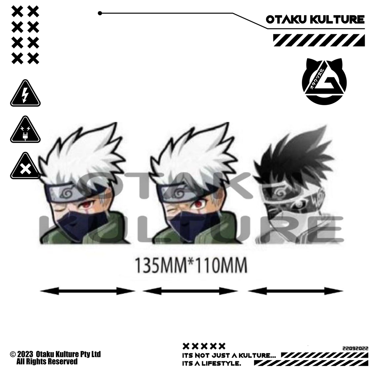 KAKASHI SILVER 3D MOTION STICKER