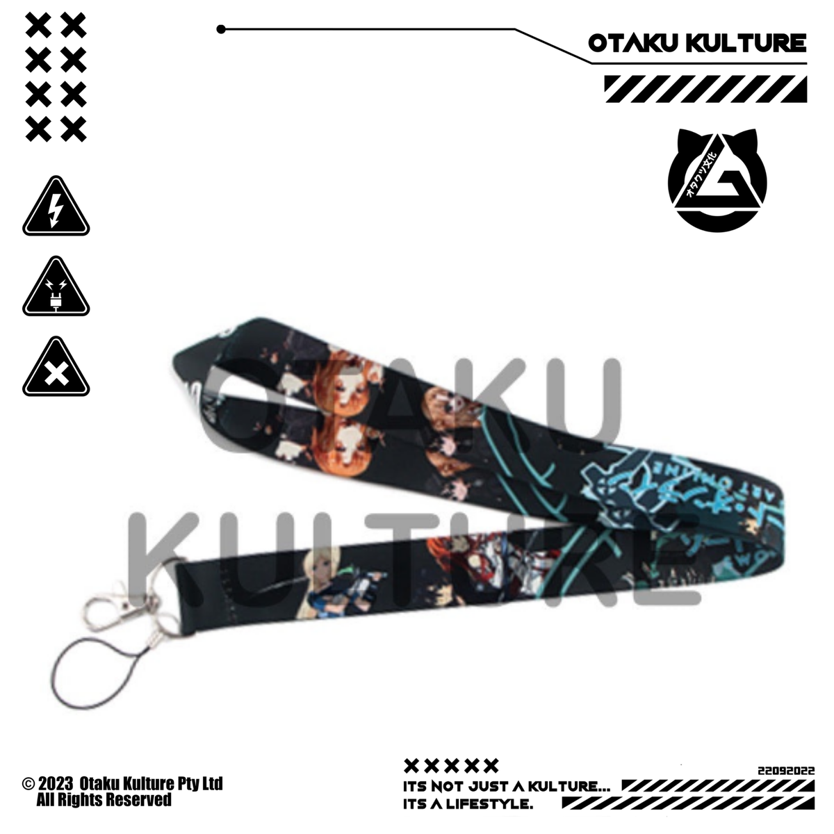 SWORD ART ONLINE BLACK LANYARD