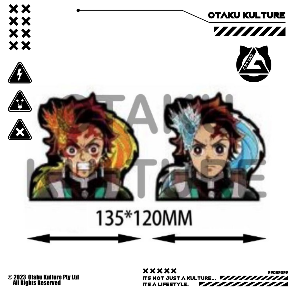 TANJIRO FIRE & WATER 3D MOTION STICKER