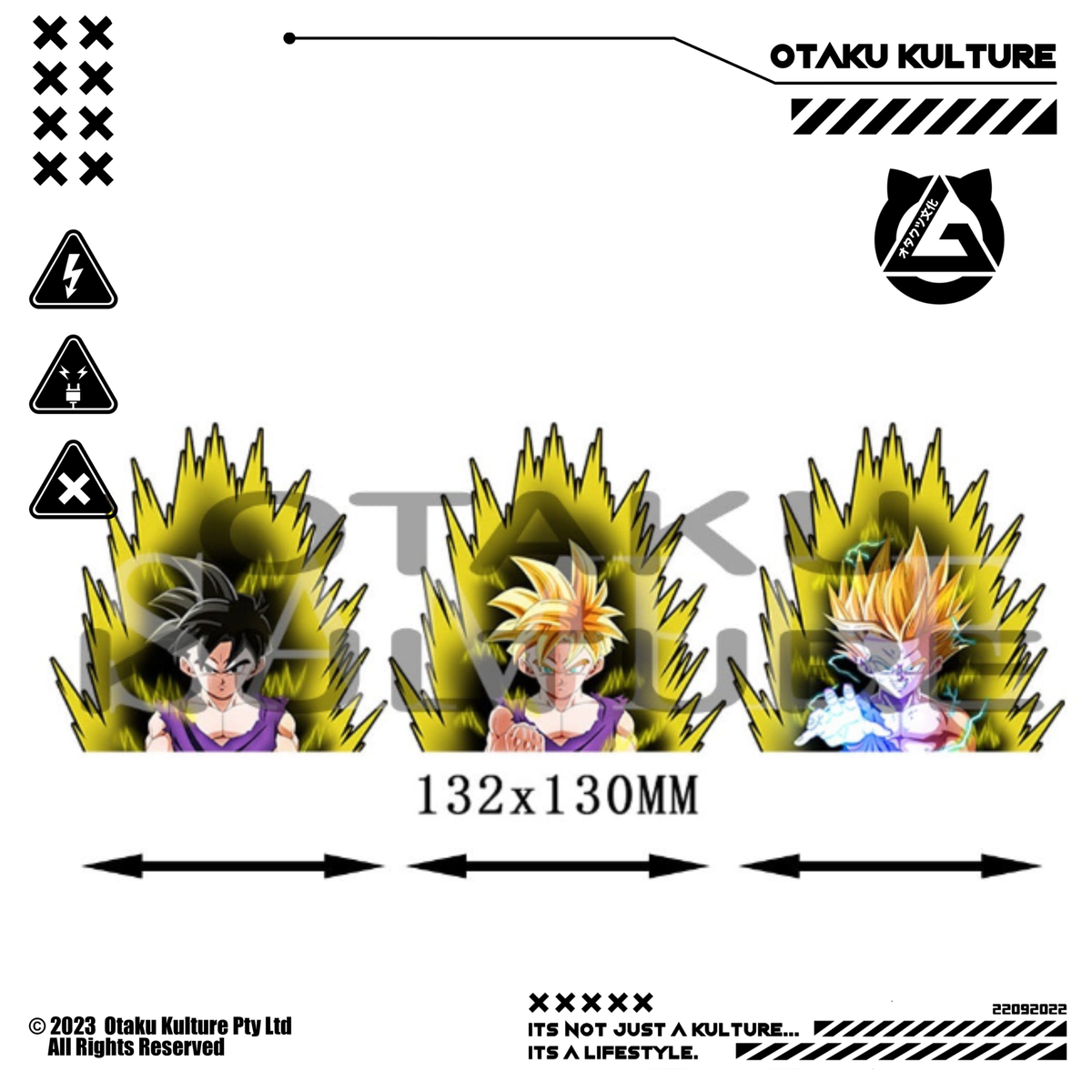 KID GOHAN SUPER SAIYAN 3D MOTION STICKER