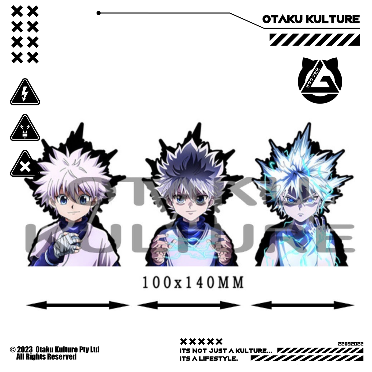 KILLUA LIGHTNING 3D MOTION STICKER