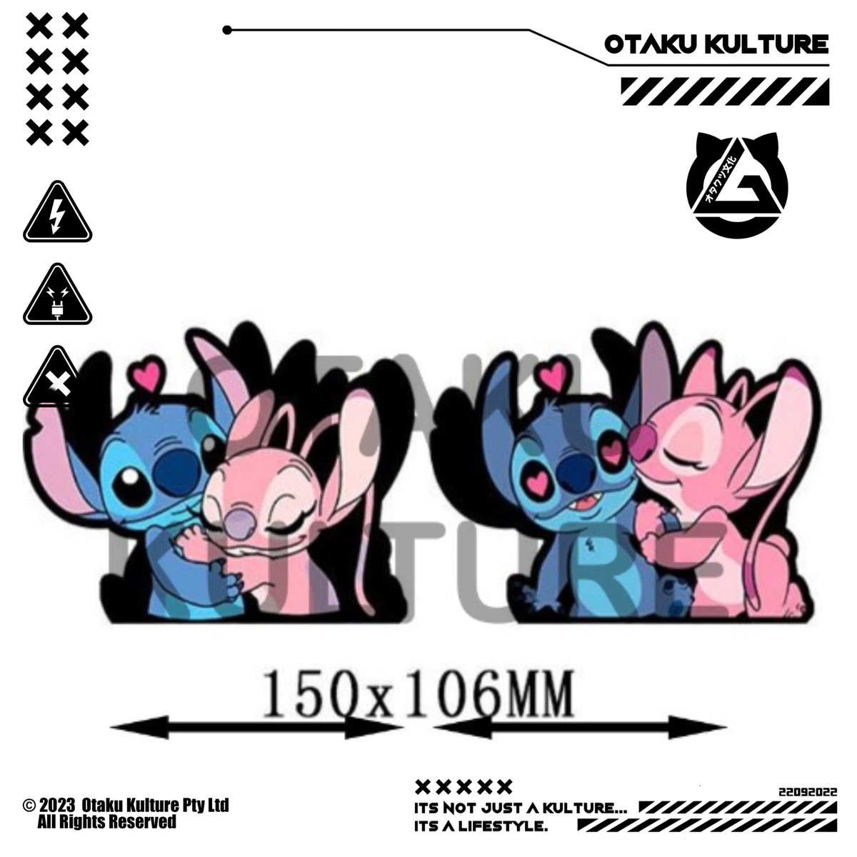 STITCH & ANGEL HEARTS 3D MOTION STICKER