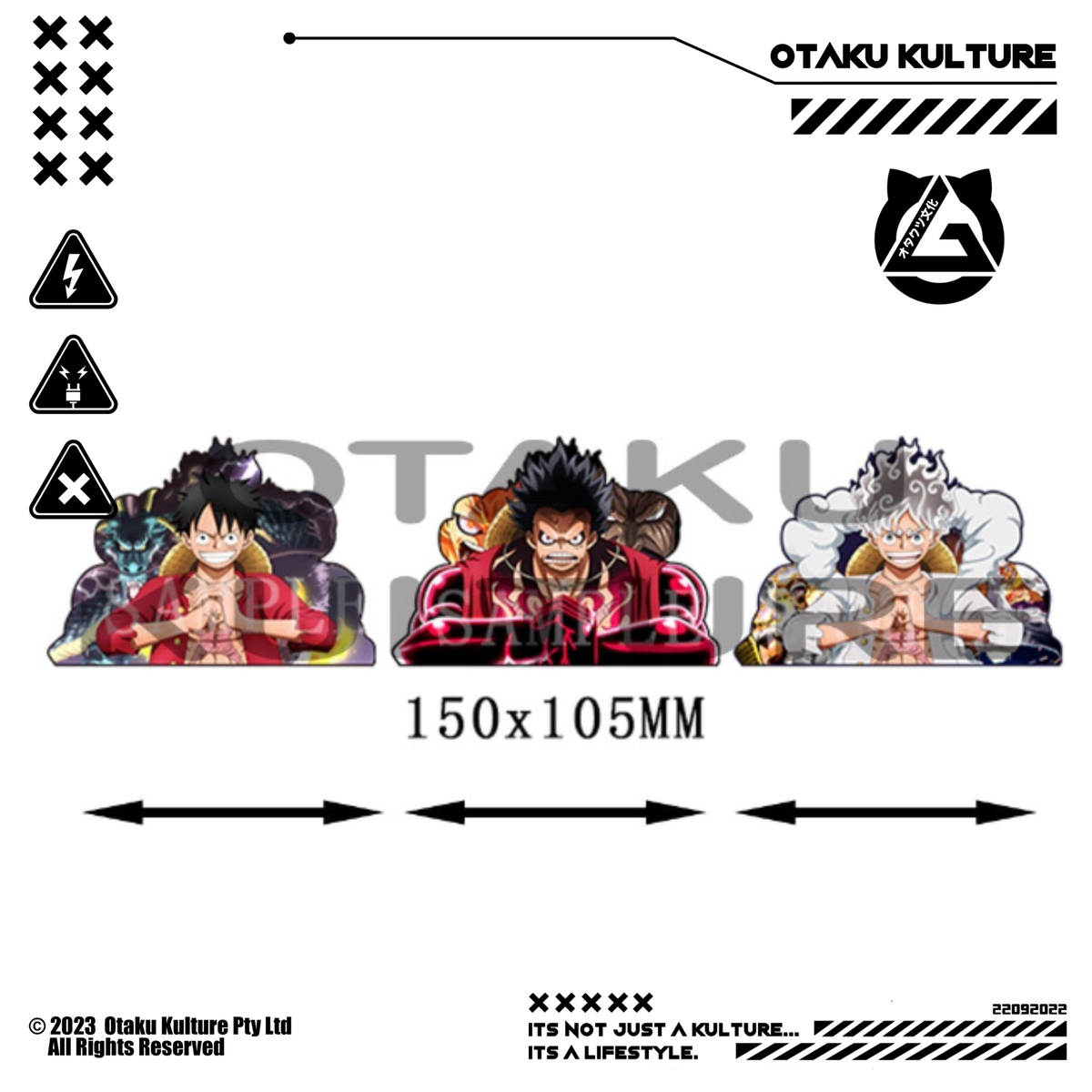 LUFFY GEAR 5 KNUCKLE CRUNCH 3D MOTION STICKER