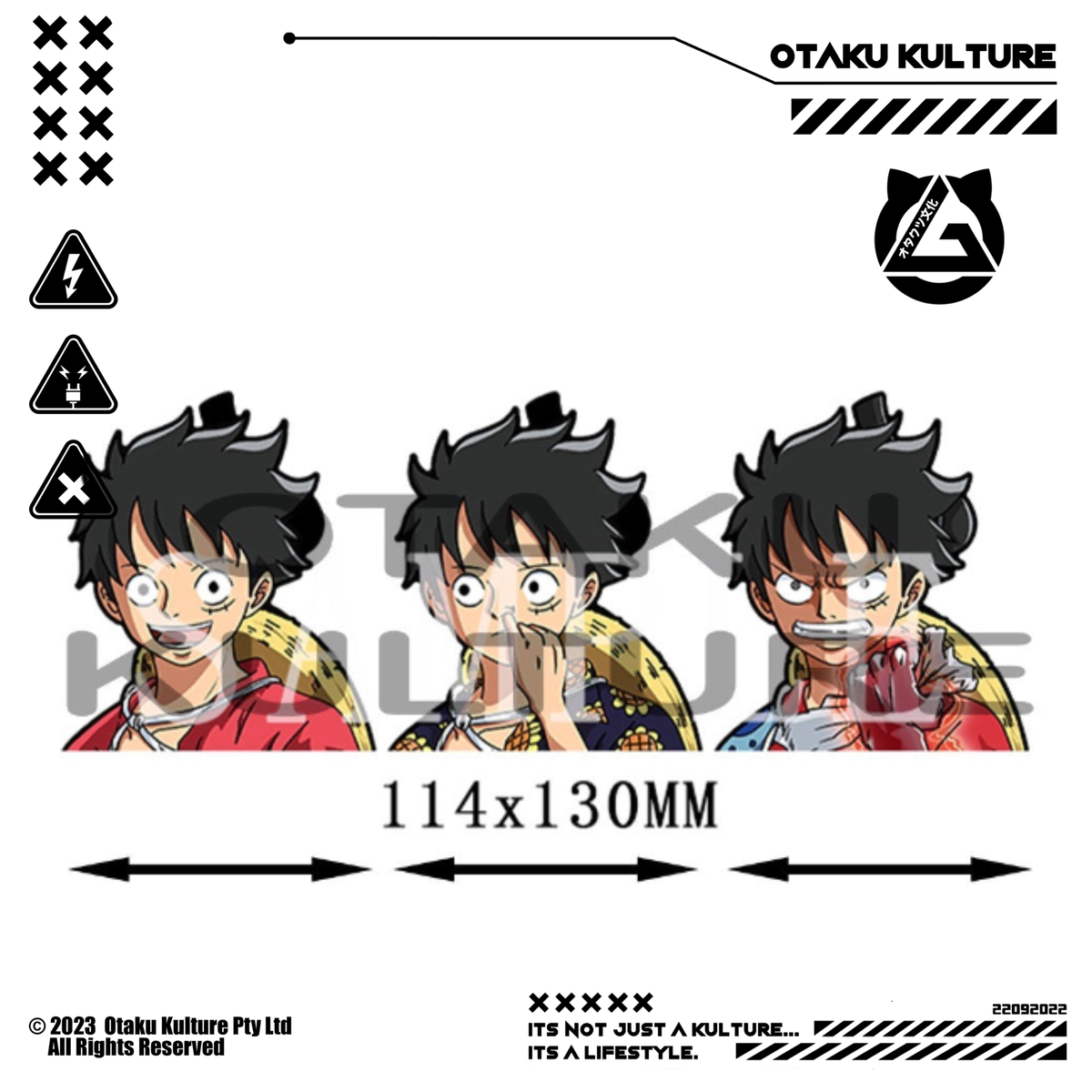 LUFFY PICKING NOSE 3D MOTION STICKER