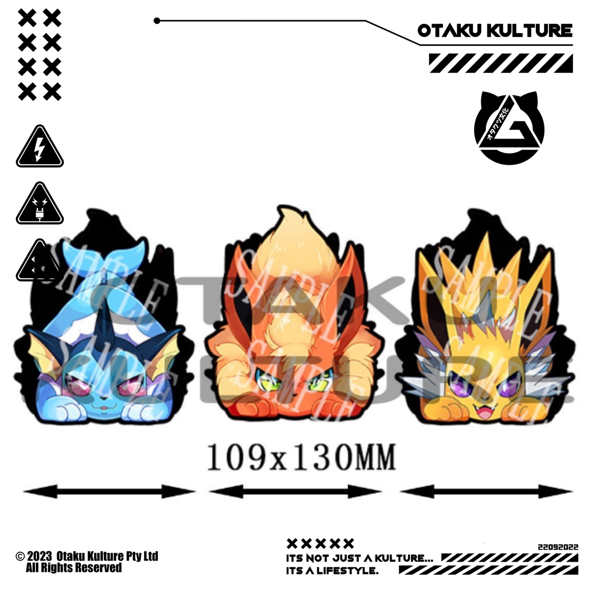 VAPOREON/FLAREON/JOLTEON 3D MOTION STICKER