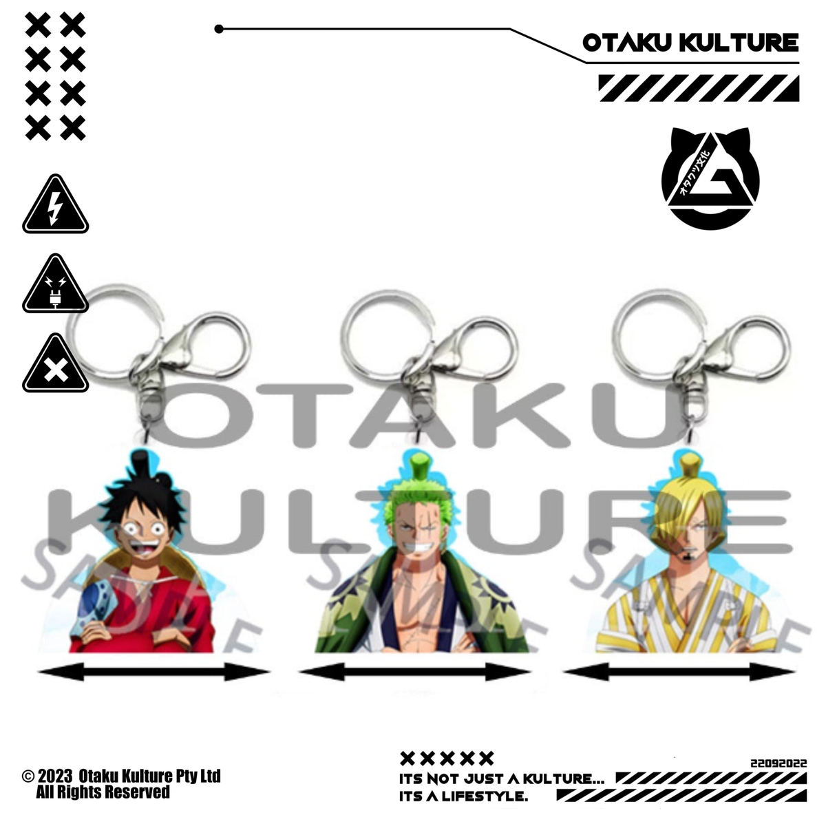 LUFFY/SANJI/ZORO 3D MOTION KEYCHAIN