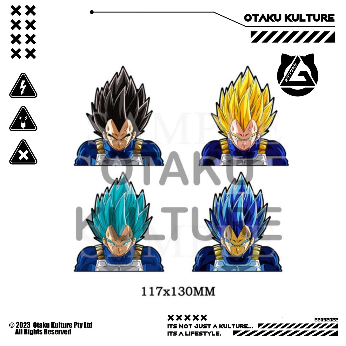 VEGETA FORMS 3D MOTION STICKER