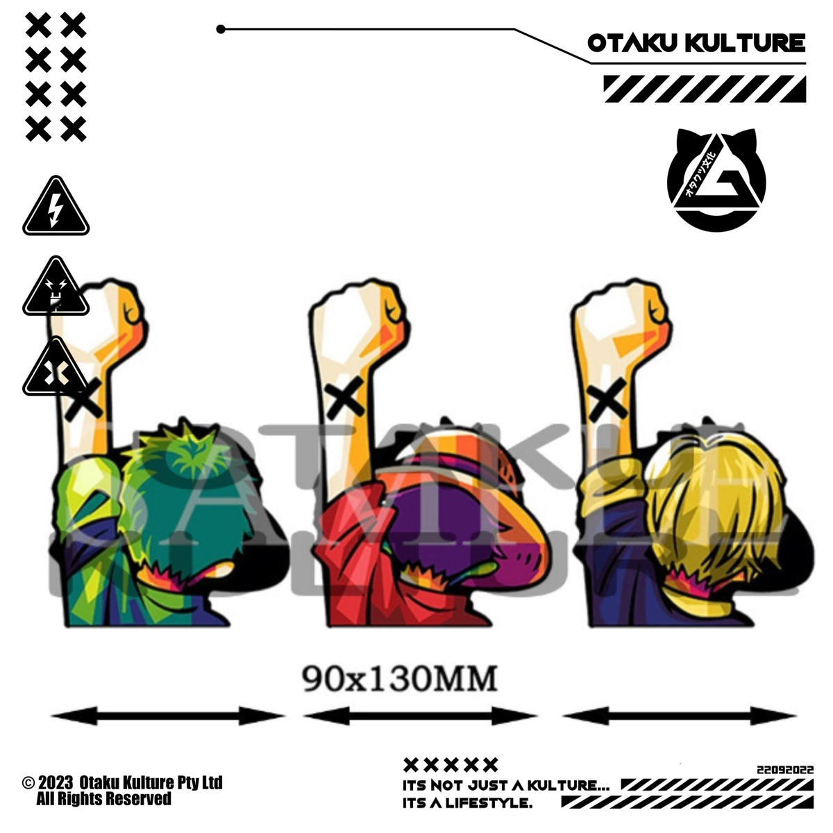 LUFFY/SANJI/ZORO FRIENDS 3D MOTION STICKER