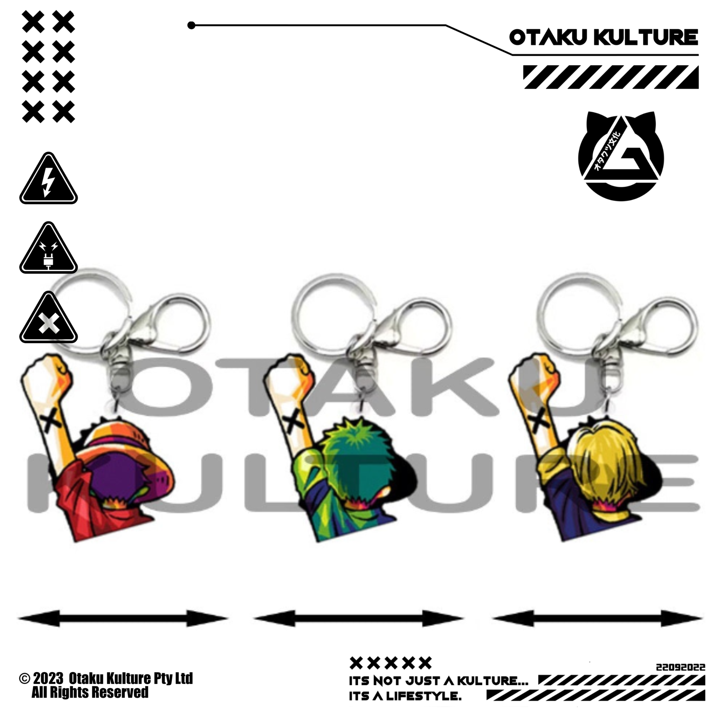 LUFFY/SANJI/ZORO FRIENDSHIP 3D MOTION KEYCHAIN
