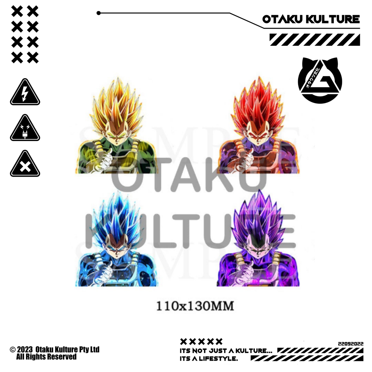 VEGETA THUMBS 3D MOTION STICKER