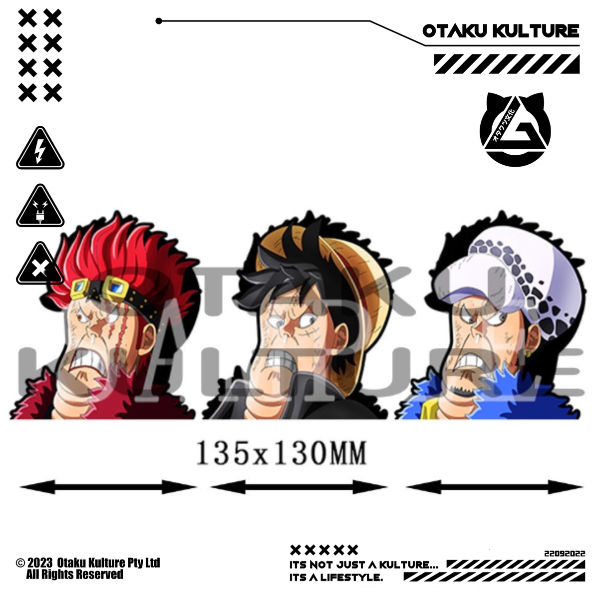 LUFFY/SHANKS/TRAFALGAR SMUSH 3D MOTION STICKER