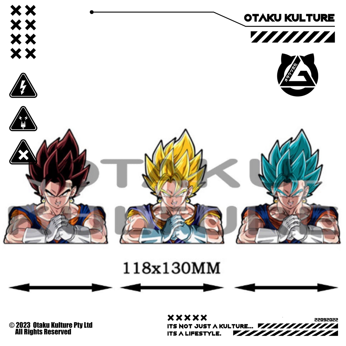 VEGITO KNUCKLE CRUNCH 3D MOTION STICKER