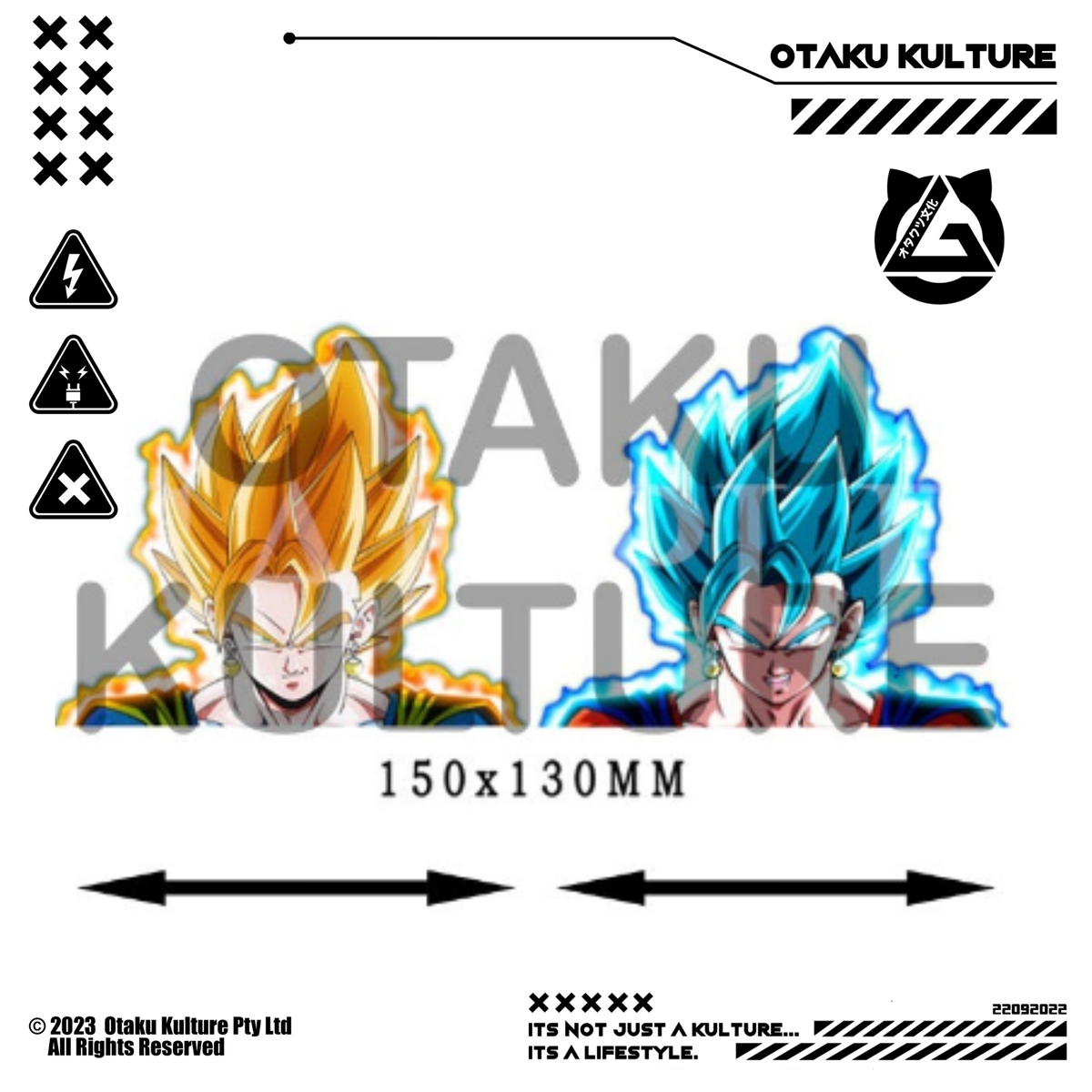VEGITO SUPER SAIYAN 3D MOTION STICKER