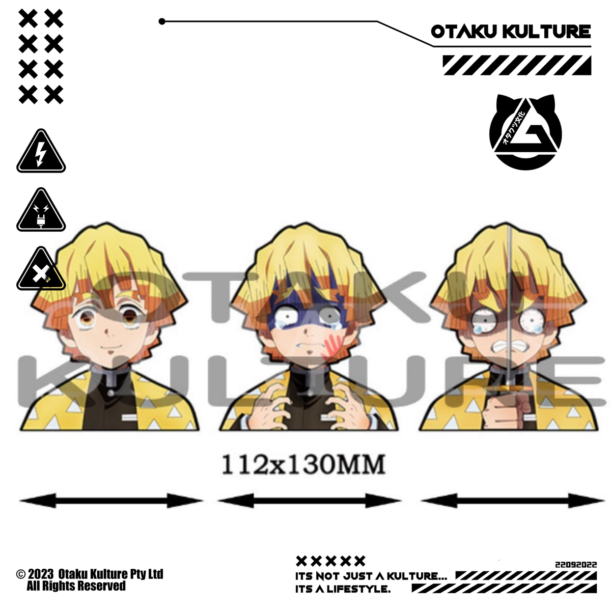 ZENITSU SCARED 3D MOTION STICKER