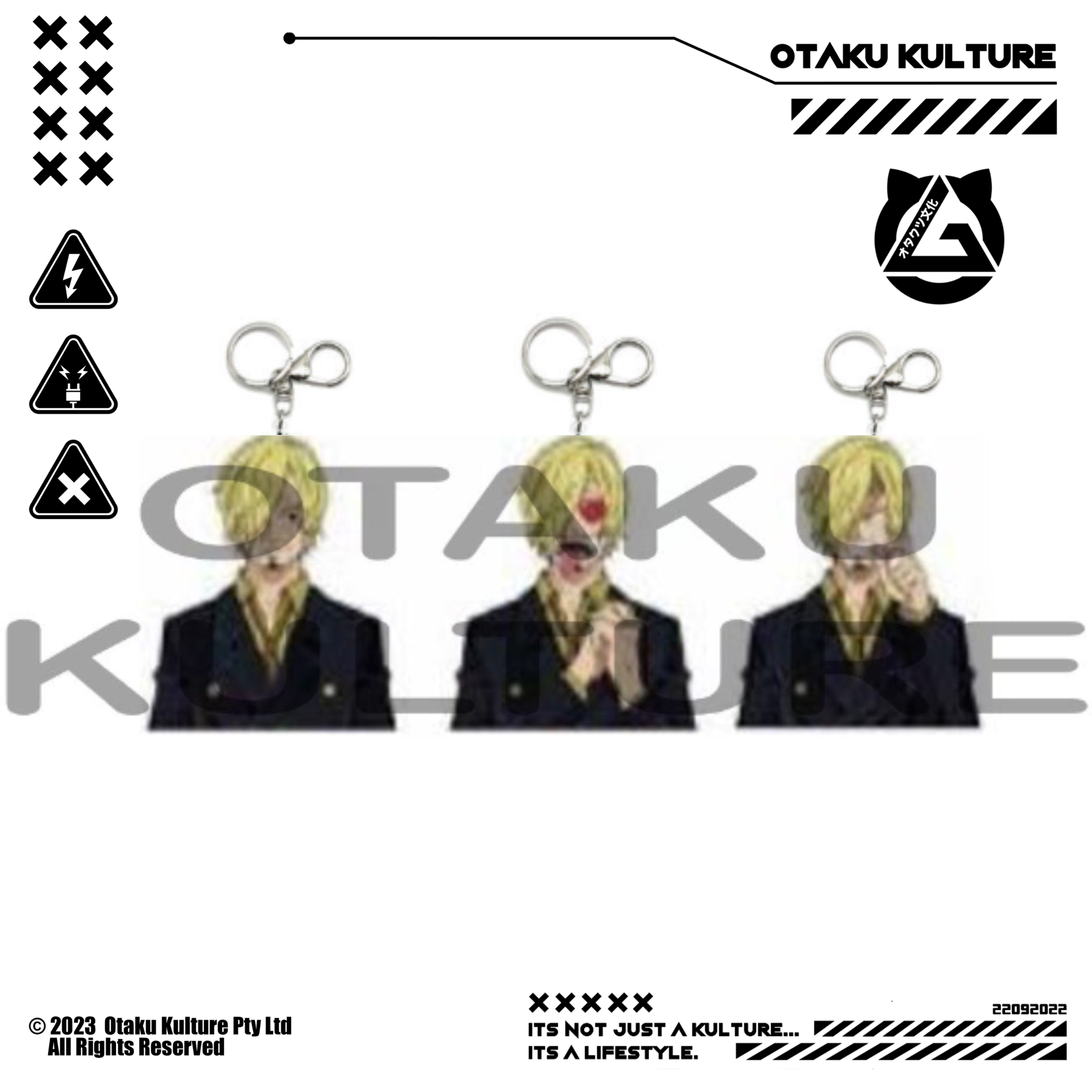 SANJI HEART EYES 3D MOTION KEYCHAIN
