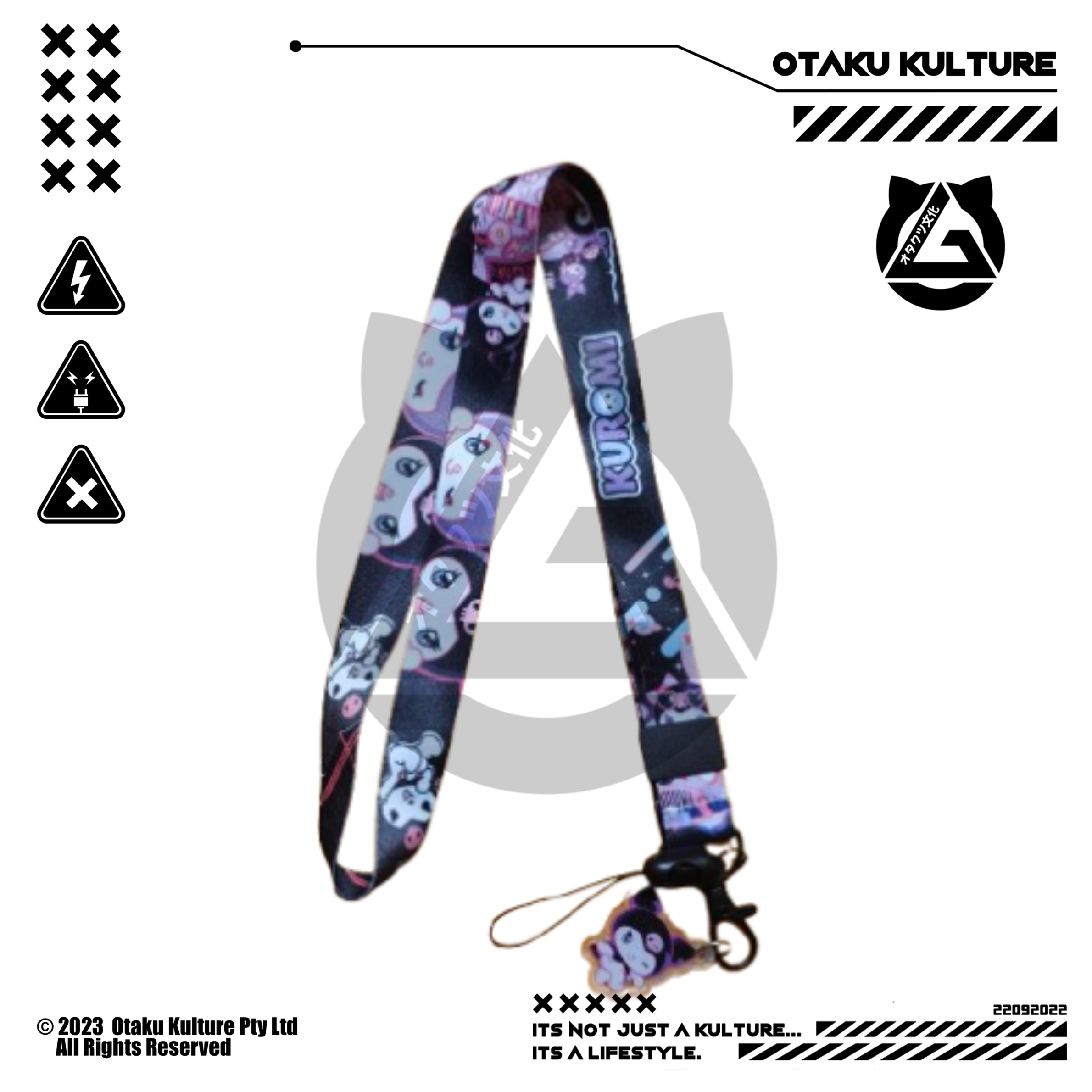 KUROMI BLACK LANYARD