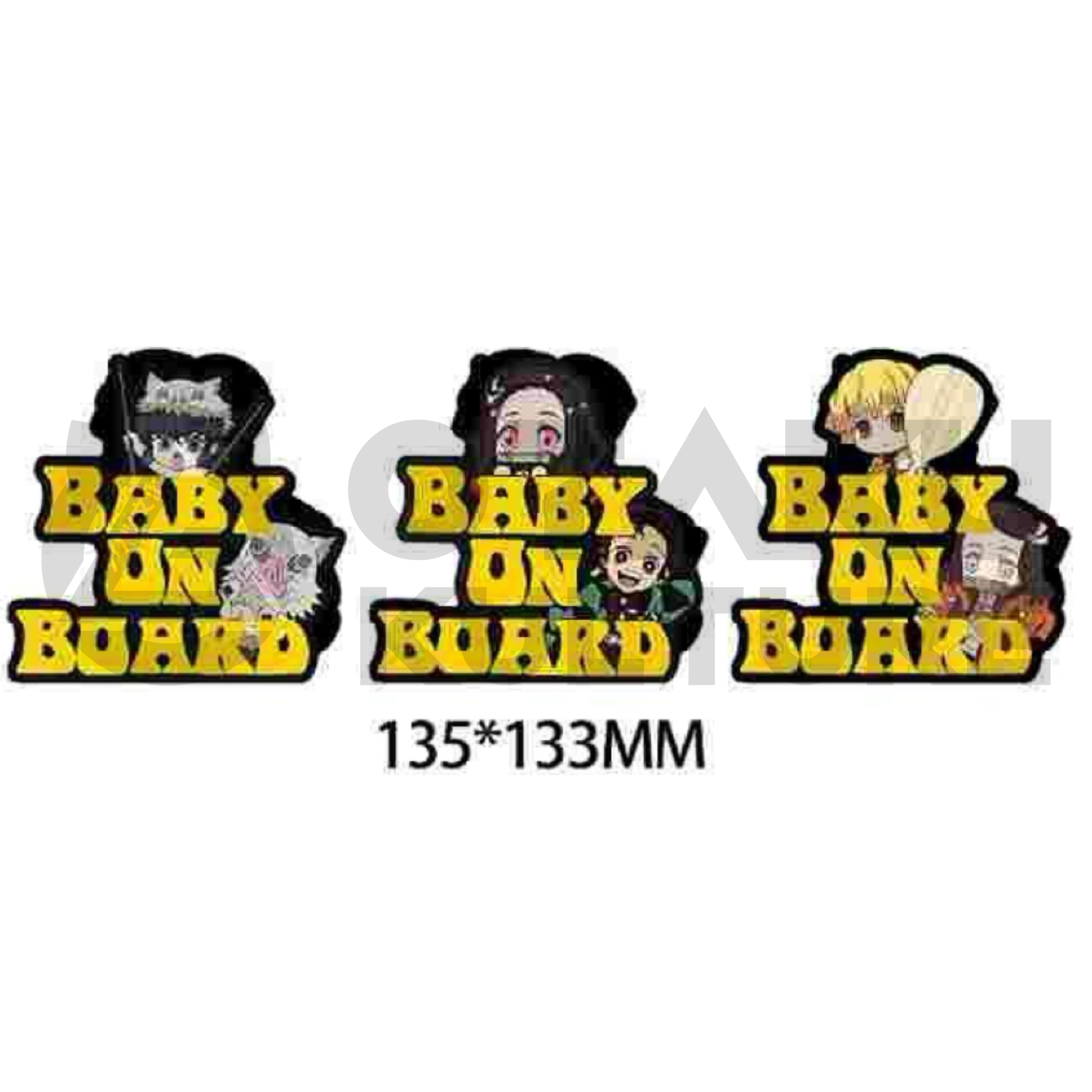 BABY ON BOARD DEMON SLAYER 3D MOTION STICKER