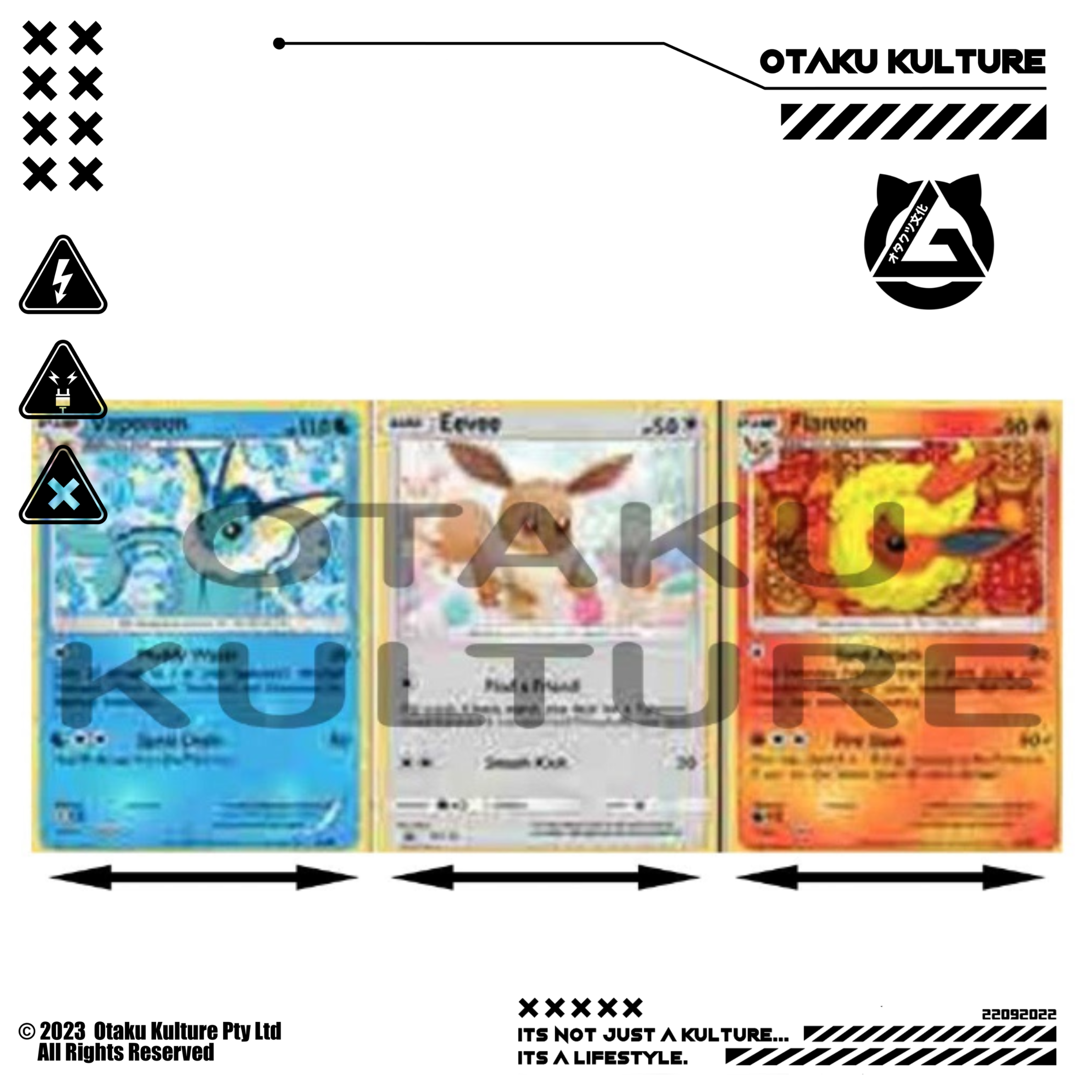 EEVEE/FLAREON/VAPOREON POKEMON CARD 3D MOTION POSTER