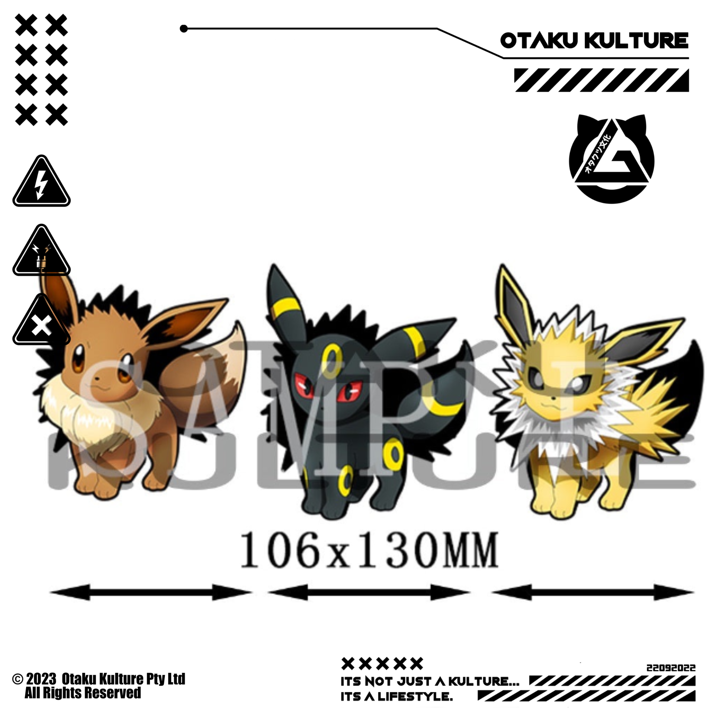 EEVEE/JOLTEON/UMBREON 3D MOTION STICKER