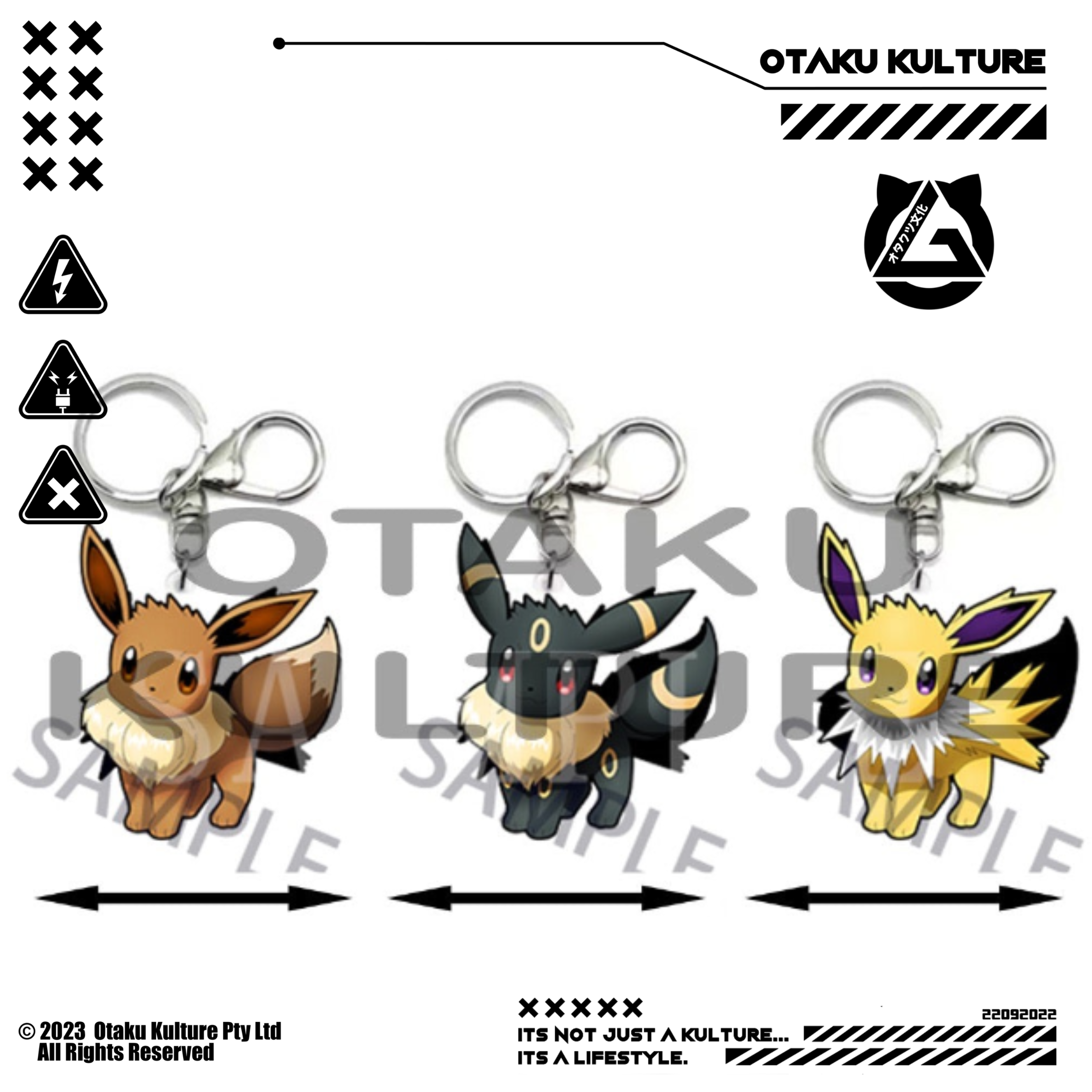 EEVEE/UMBREON/JOLTEON 3D MOTION KEYCHAIN