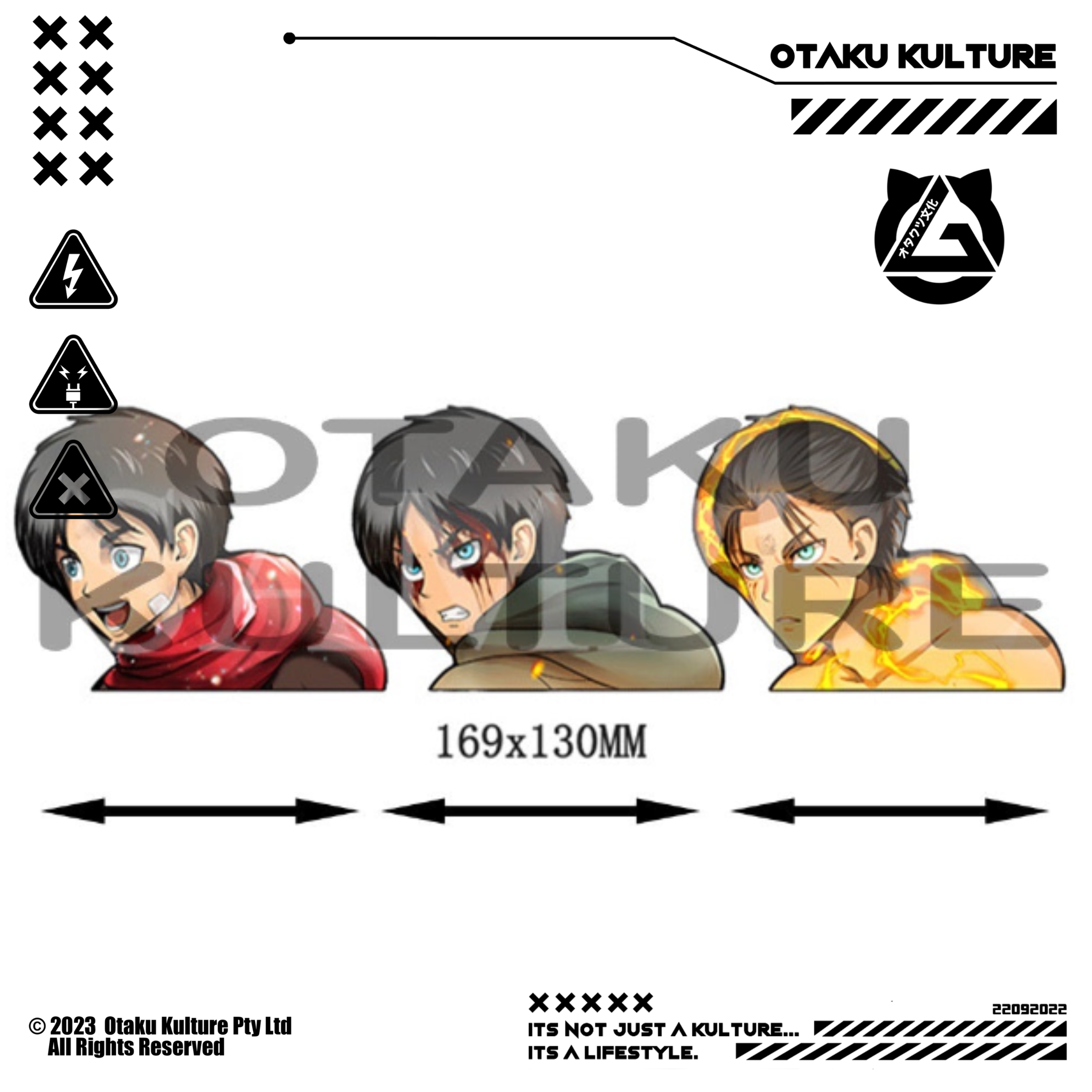 EREN YEAGER FIRE 3D MOTION STICKER