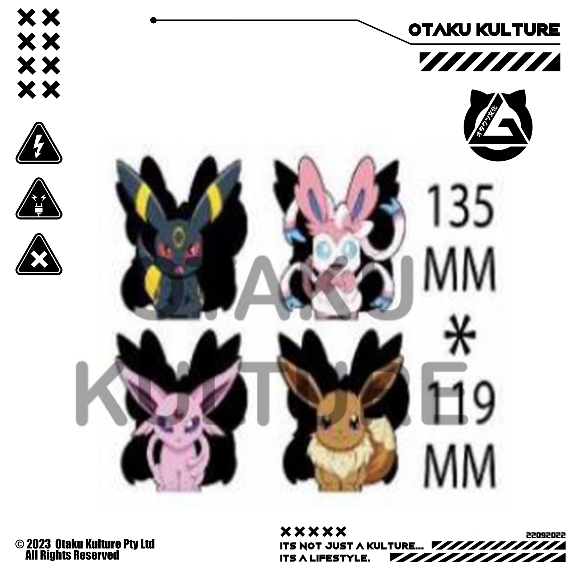 EVEE/UMBREON/ESPEON/SILVEON 3D MOTION STICKER